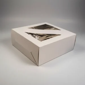 caja para pastel cuadrada blanca,paquete de 50 piezas.