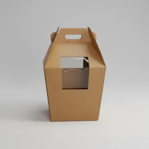 caja transportadora kraft ,paquete de 6 piezas.