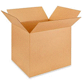 caja regular de cartón corrugado sencillo kraft paquete con 10 piezas.