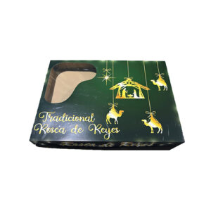 caja rosca de reyes tradicional<br>paquete de 50 piezas.